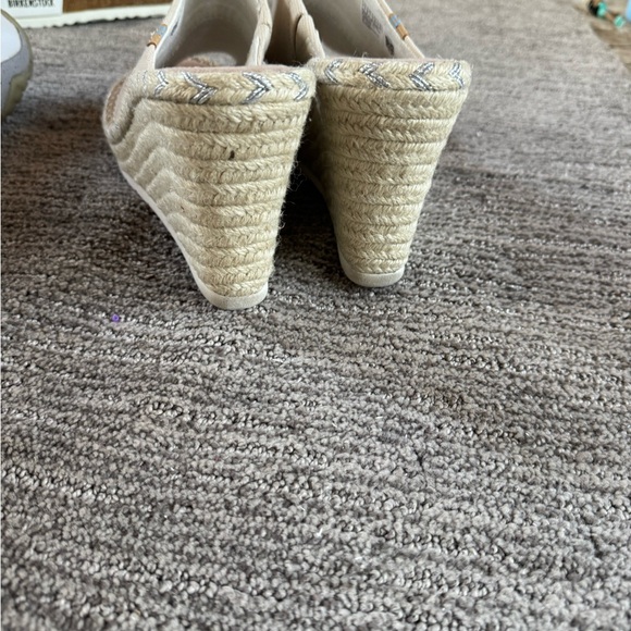 Toms Cream Wedge Espadrilles - Picture 6 of 6